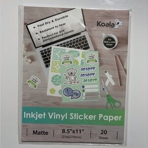 Inkjet Vinyl Sticker Paper - Matte White